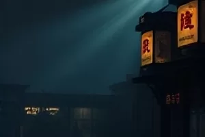 绯色齿轮横版封面，锈迹城市上空浮起巨大齿轮