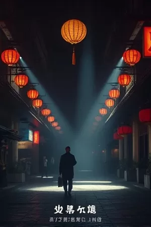 夜色裁缝竖版海报，深夜改衣铺里透出暖黄灯光